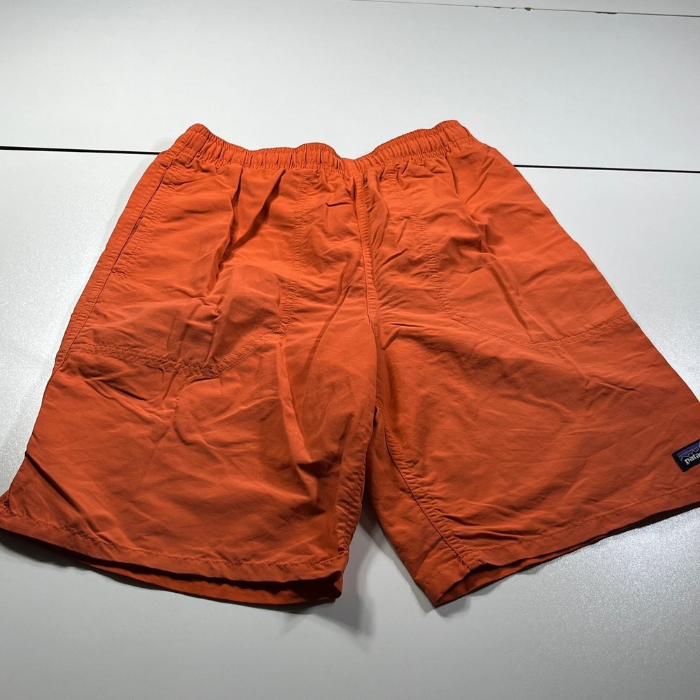 Patagonia Baggies Shorts Boys Youth XL Orange Drawstring Outdoor‎ Casual FLAWED